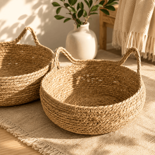 Panier pour chat en fibres naturelles tressées à la main