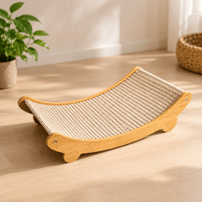 Griffoir en sisal, lit, très design. Idéal pour chat d'intérieur.