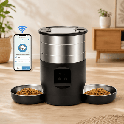 Distributeur de croquettes connecté 4,5 litres pilotable en WiFi