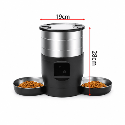 Distributeur de croquettes avec batterie de secours en cas de coupure