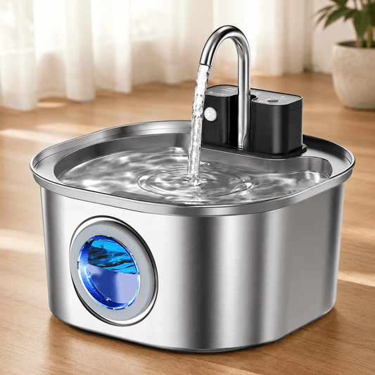 Fontaine à eau intelligente pour chat en acier inoxydable
