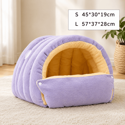 Lit grotte pour chat, housse détachable et lavable