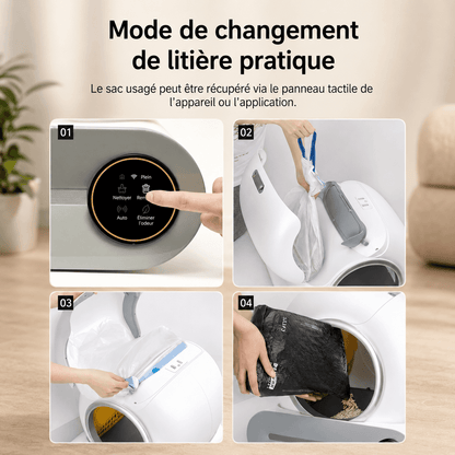 Litière connectée pour chat pilotable par application mobile