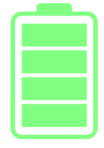 logo pour illustrer une batterie ou pile chargee