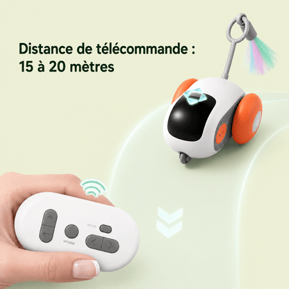 Télécommande sans fil de la voiture interactive pour chat, portée de 15 à 20 mètres